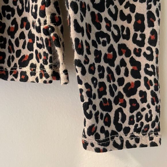 Loft Cheetah Print Knit Top XS Long Sleeve Blouse Ann Taylor Mob Wife Aesthetic - Picture 4 of 6